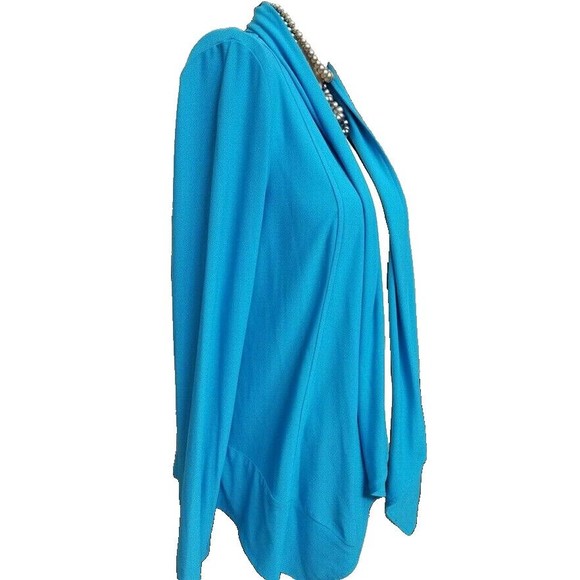 Grace Elements M Waterfall Cardigan Style Cover Up Blue Kimono Boho - Picture 2 of 4
